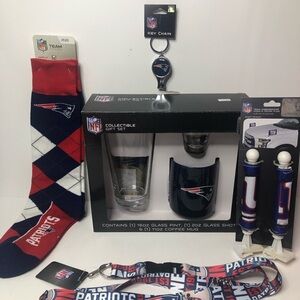 NFL Patriots Fan Collection with Red and Blue Accents